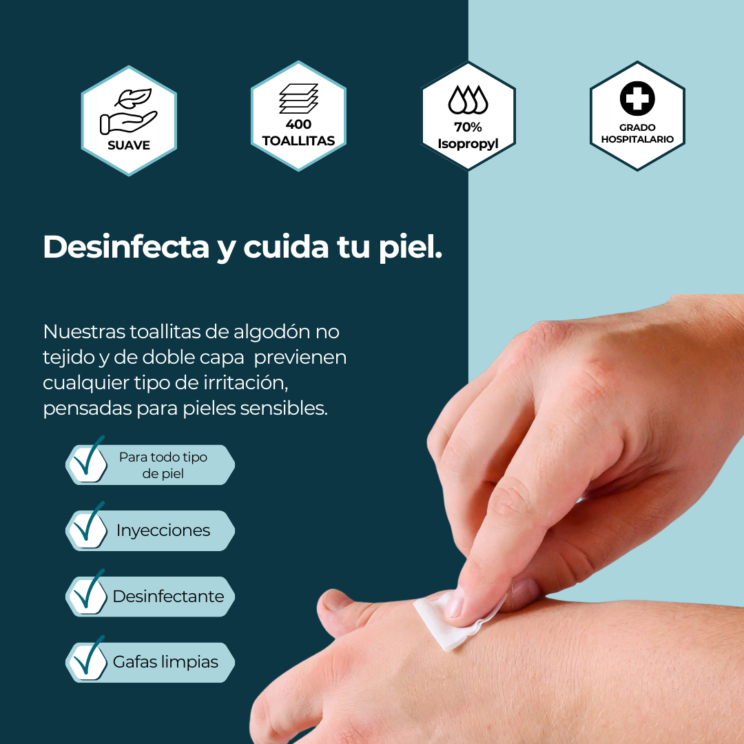 Pack ahorro 400 toallitas desinfectantes