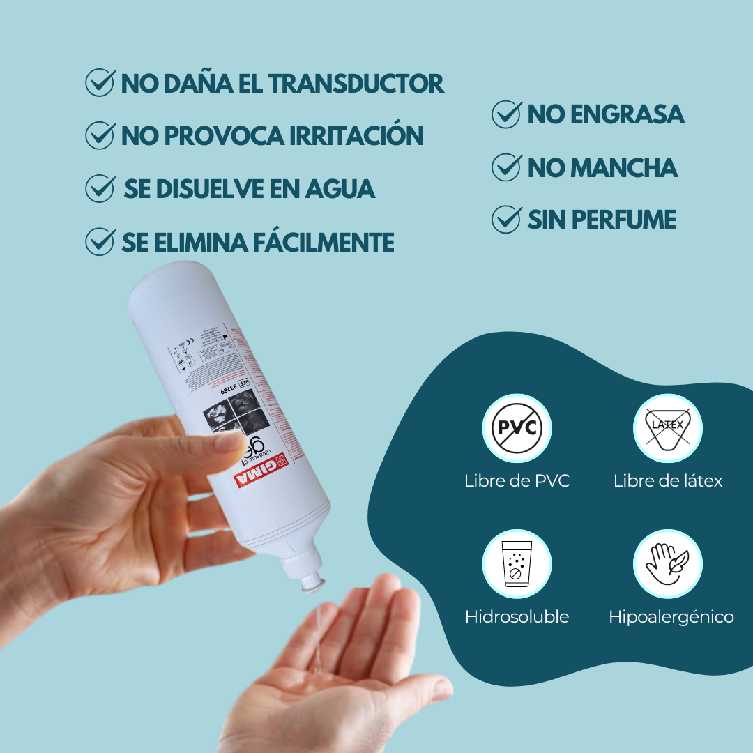 Gran oferta ¡¡¡¡ 1 litro de gel ultrasonidos de máxima calidad europea y fabricado en italia. Gel gima para ultrasonidos , ecografías, doppler, etc