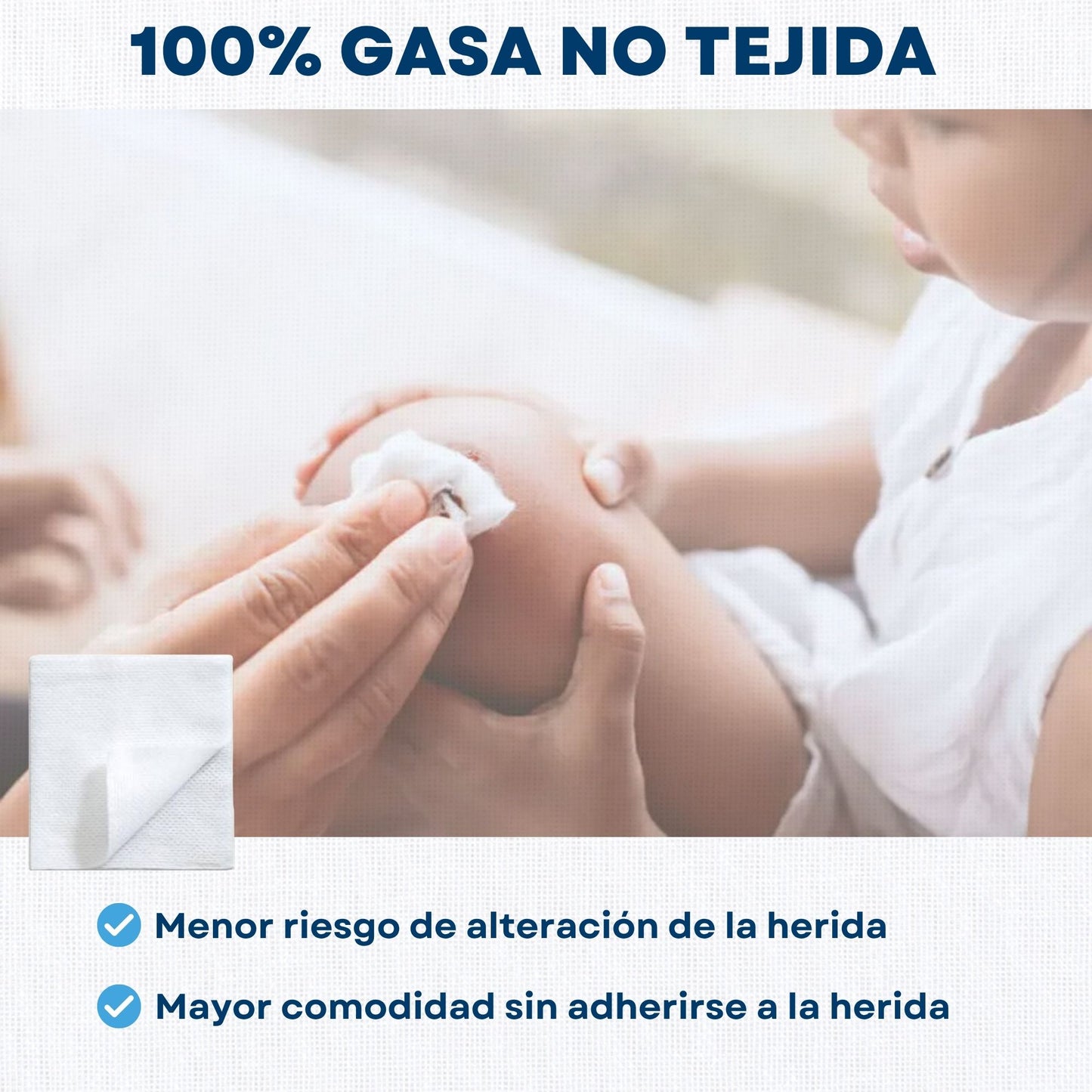 Pack ahorro 200 gasas no tejidas no estériles.