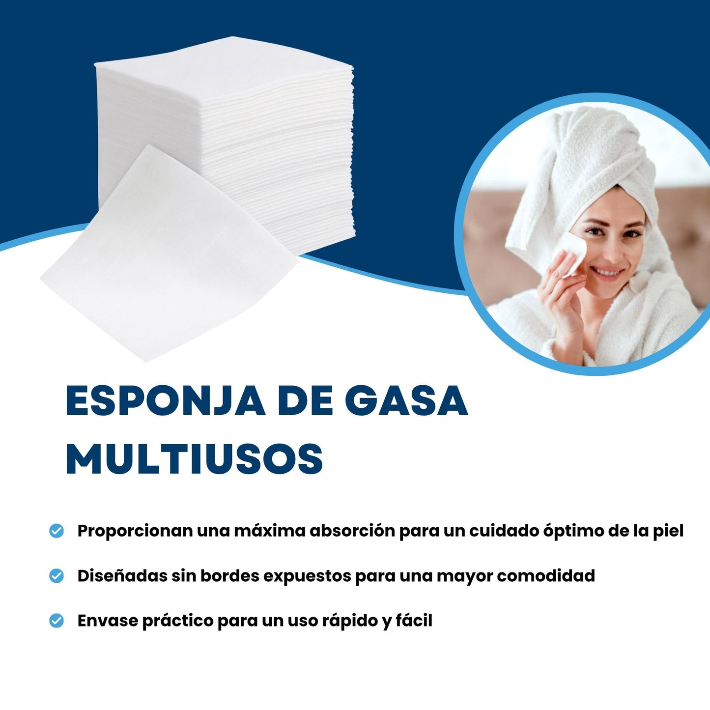 Pack ahorro 200 gasas no tejidas no estériles.